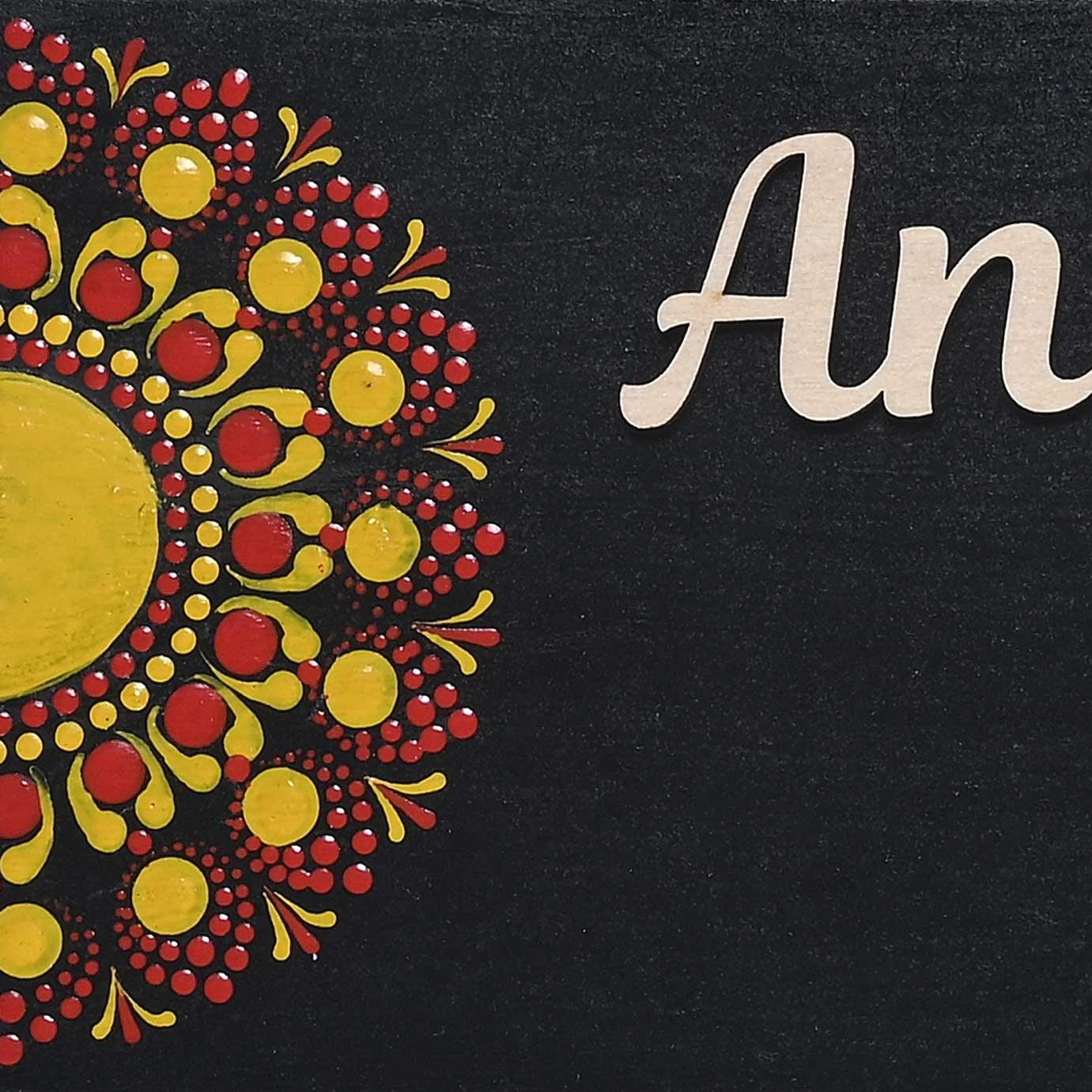 Sunburst Bloom Mandala Nameplate