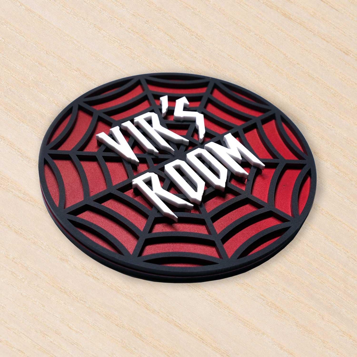 Superhero Spider Web - Kids' Room Door Sign - Housenama