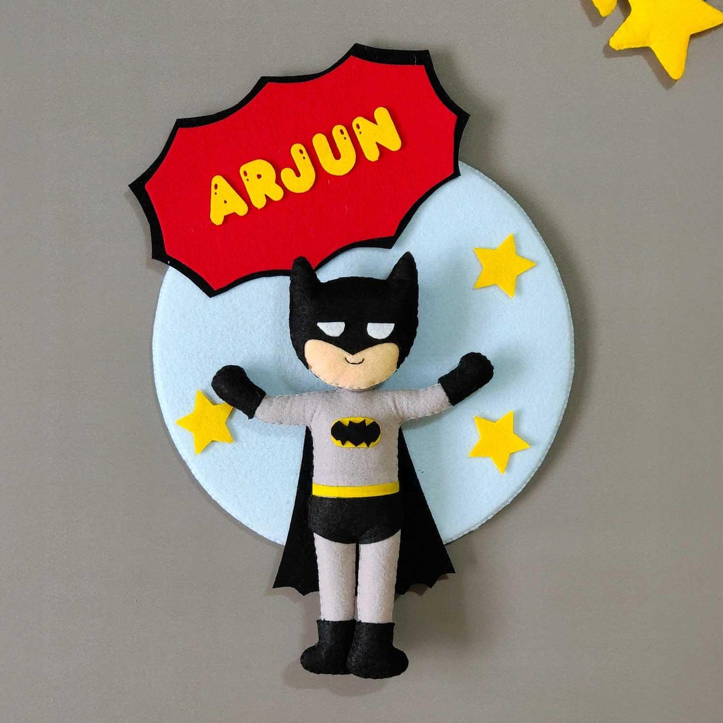 Personalized Superhero Felt Wall Decor