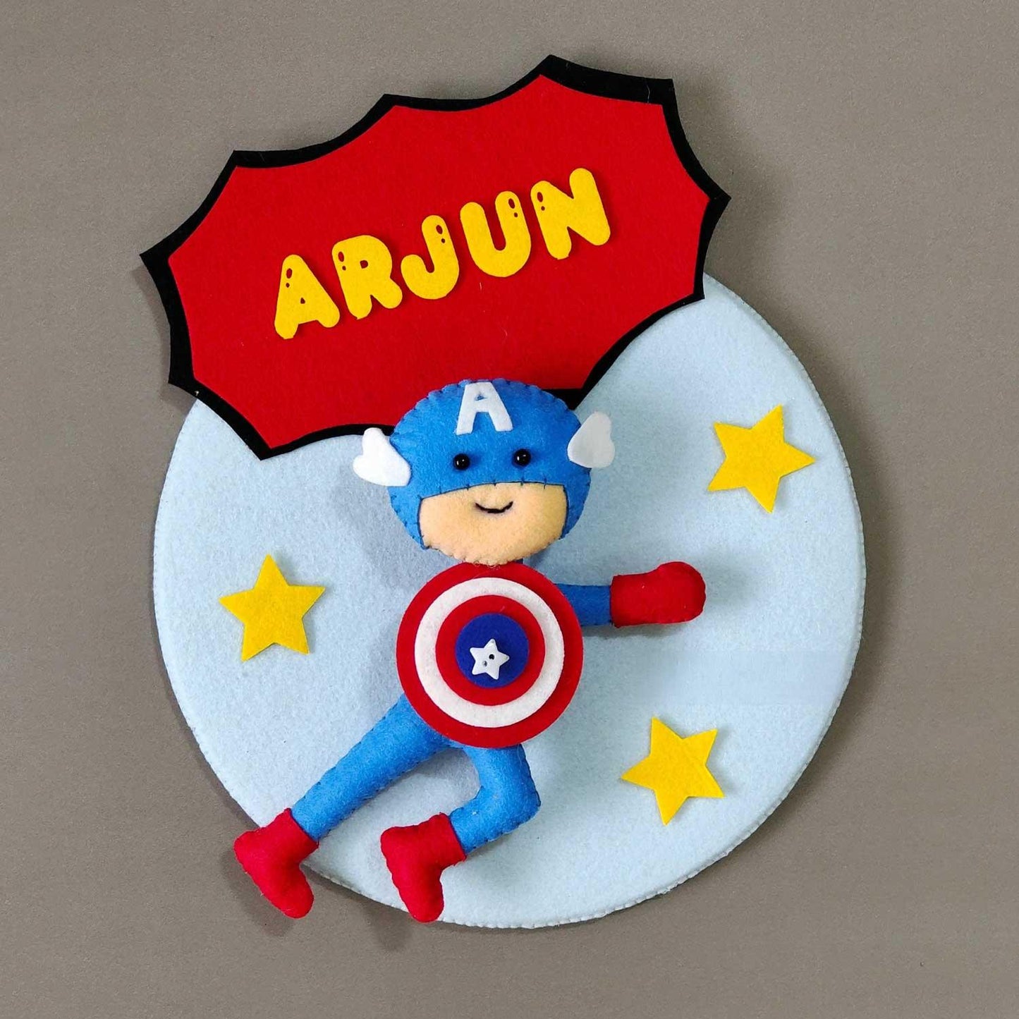 Personalized Superhero Felt Wall Decor