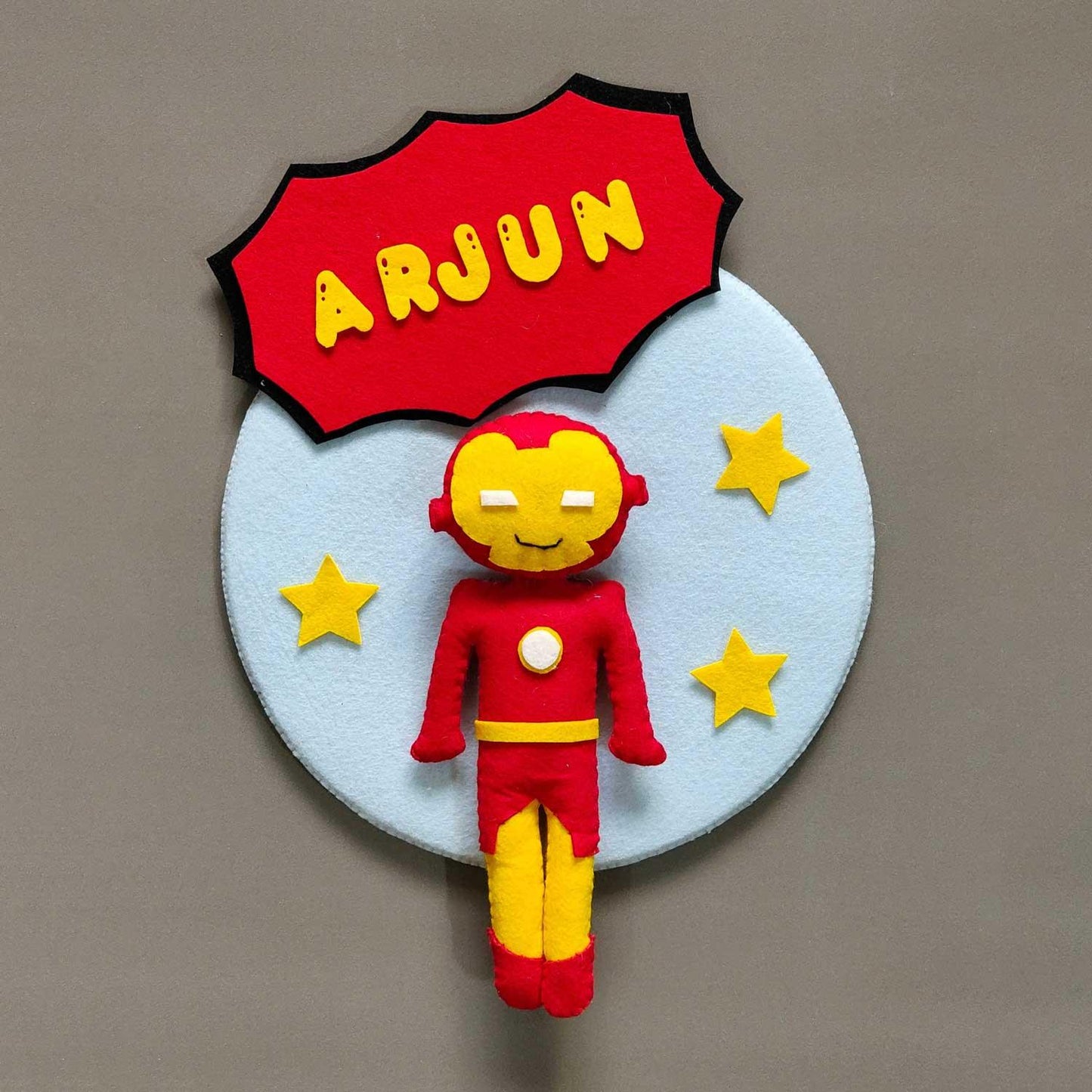 Personalized Superhero Felt Wall Decor