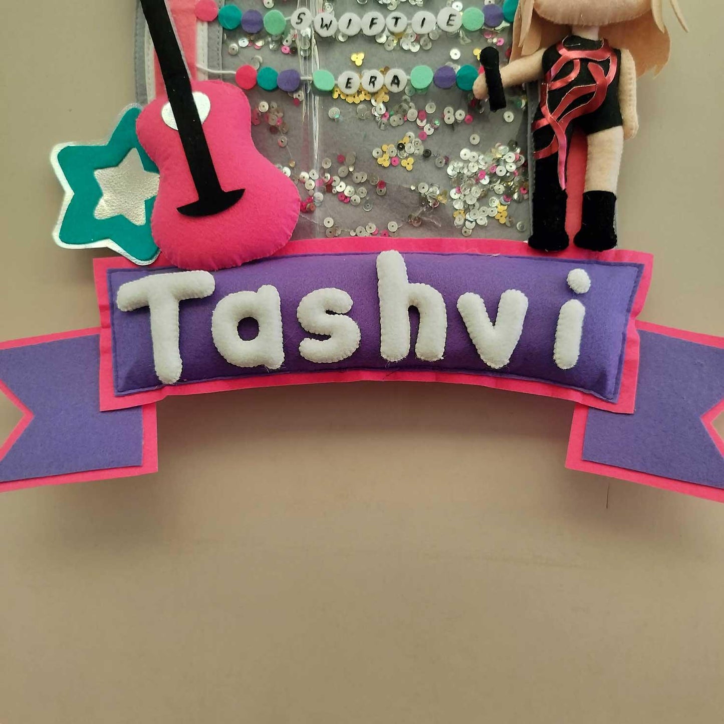 Swiftie Star - Felt Name Plate for Children