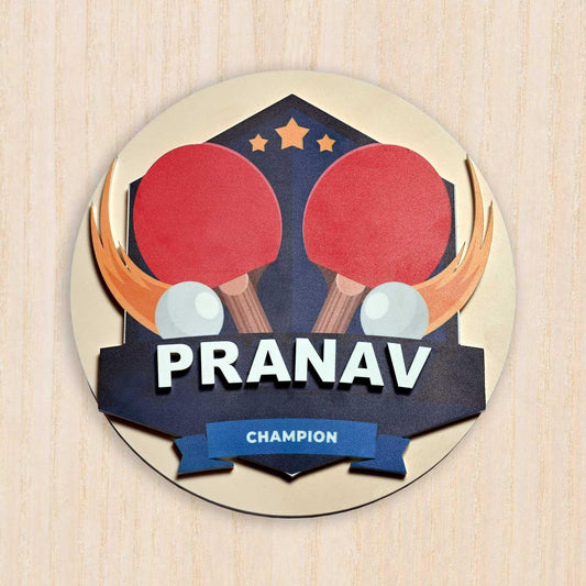 Table Tennis Champ - Kids' Room Door Sign - Housenama