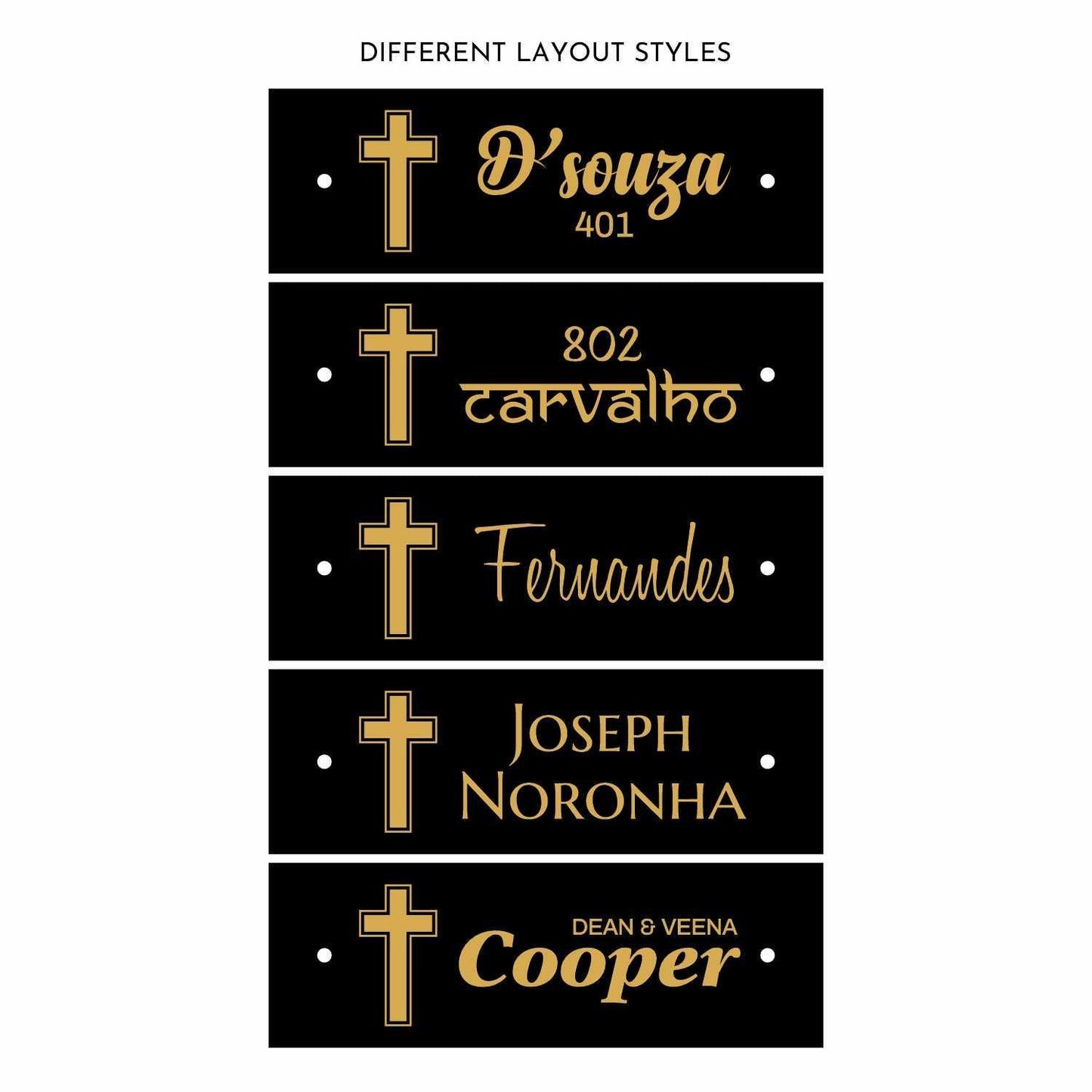 Teak Float Name Plate - Holy Cross - Housenama