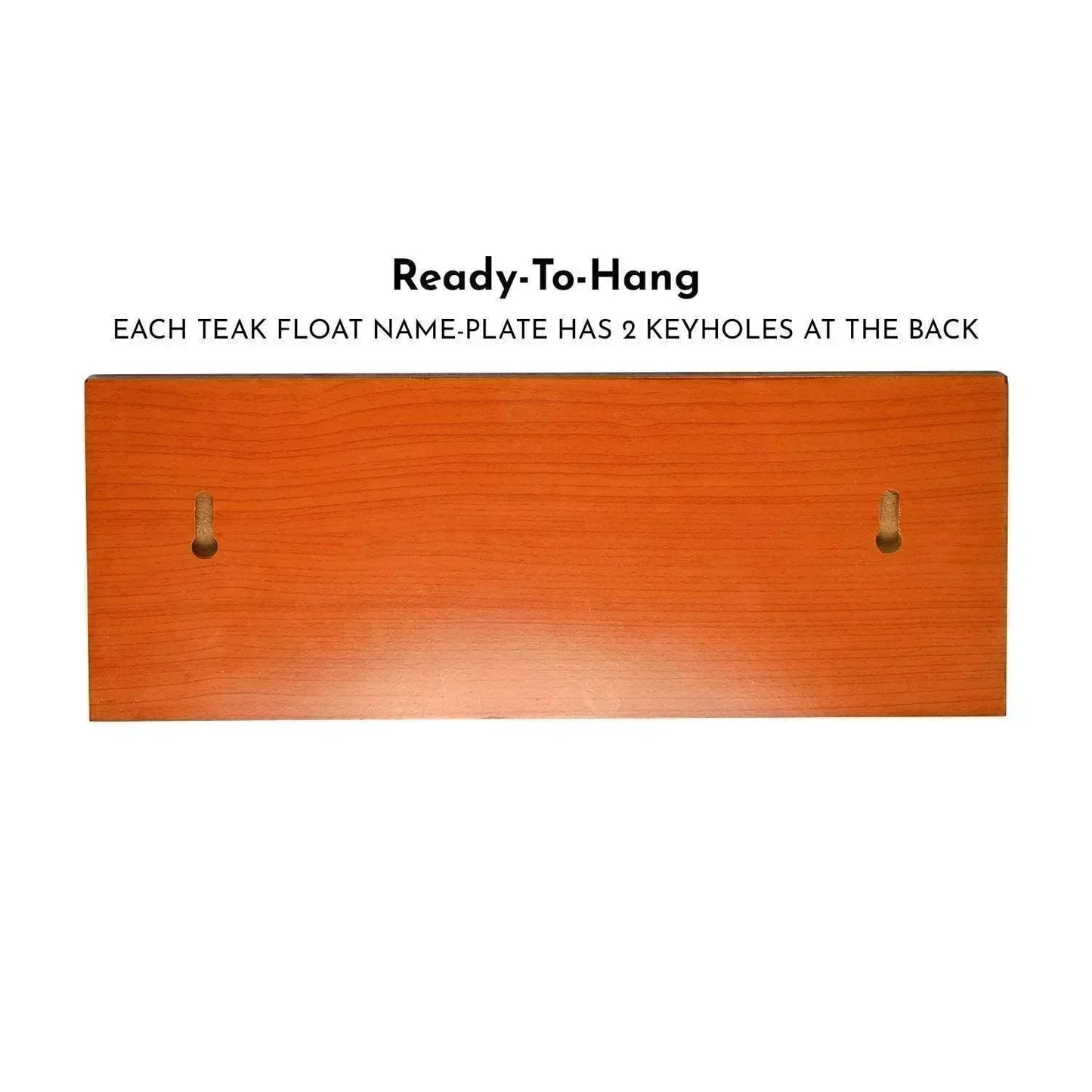 Teak Float Name Plate - Indian Army - Housenama