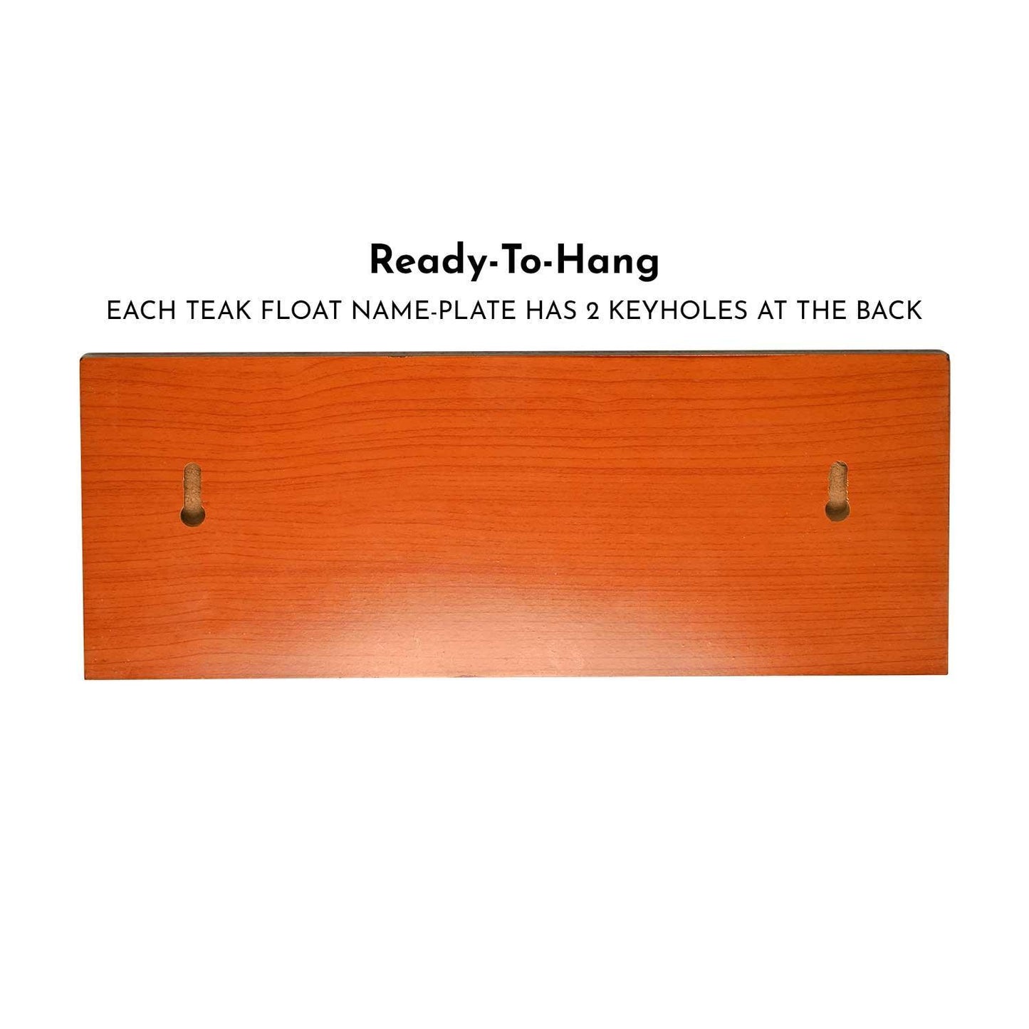 Teak Float Name Plate - Indian Navy - Housenama