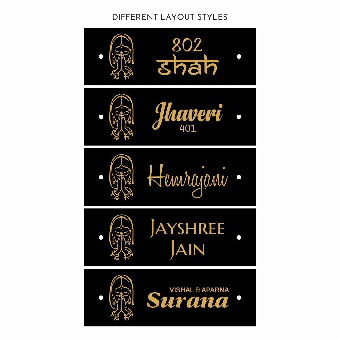 Teak Float Name Plate - Swagatam - Housenama