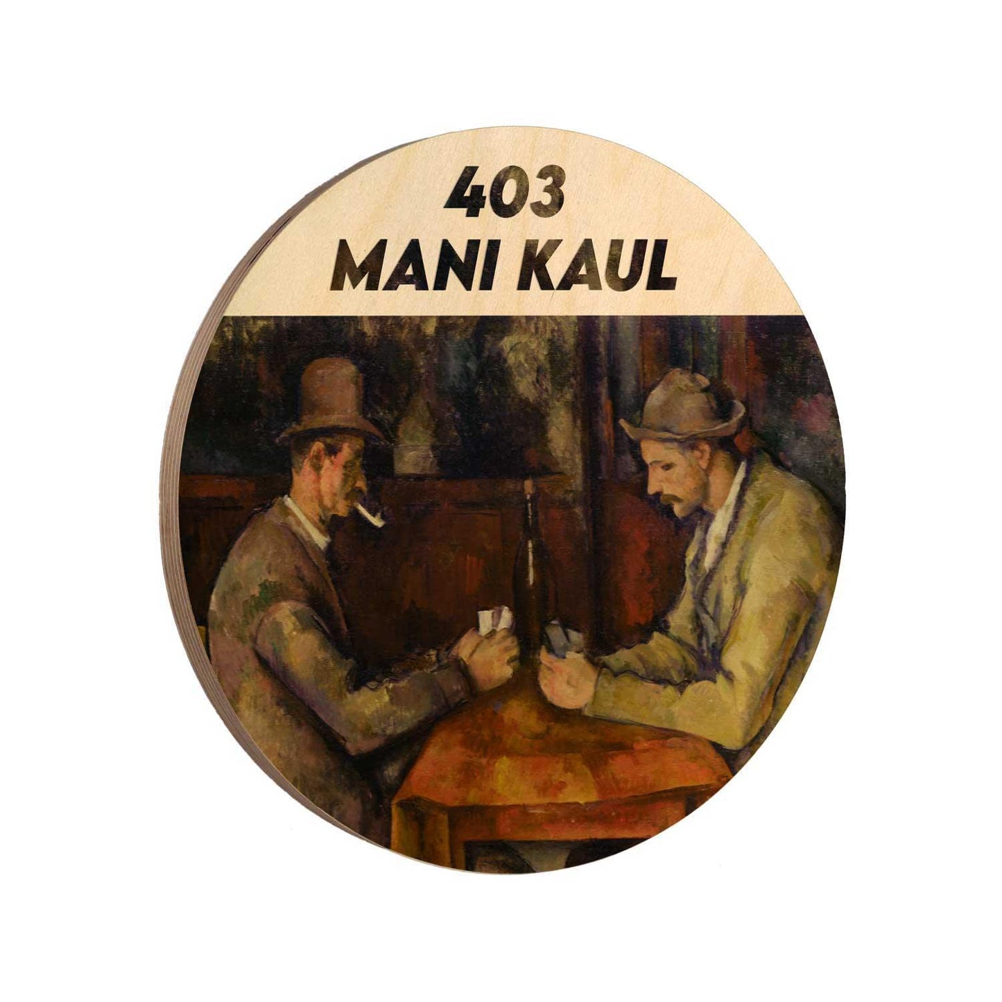 The Card Players - Wooden Name Plate - Housenama