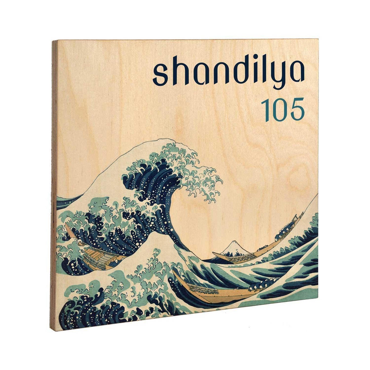 The Great Wave Off Kanagawa - Wooden Name Plate - Housenama