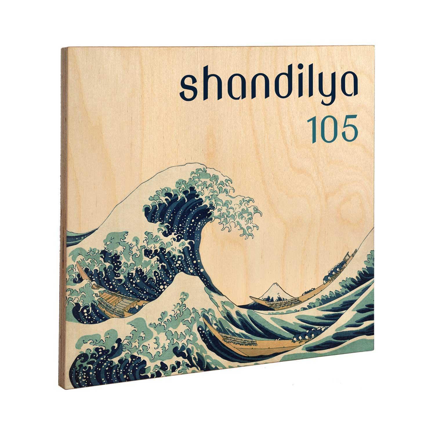 The Great Wave Off Kanagawa - Wooden Name Plate - Housenama