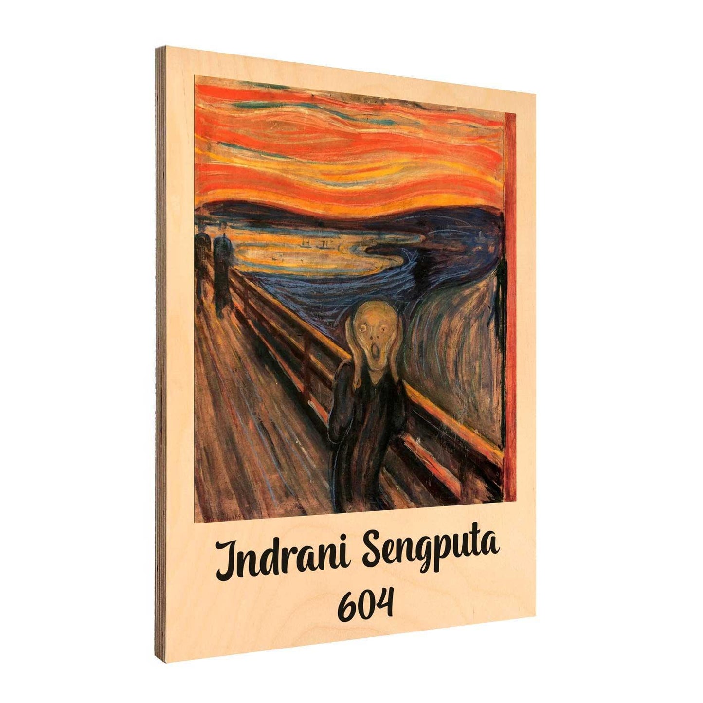 The Scream - Wooden Name Plate - Housenama