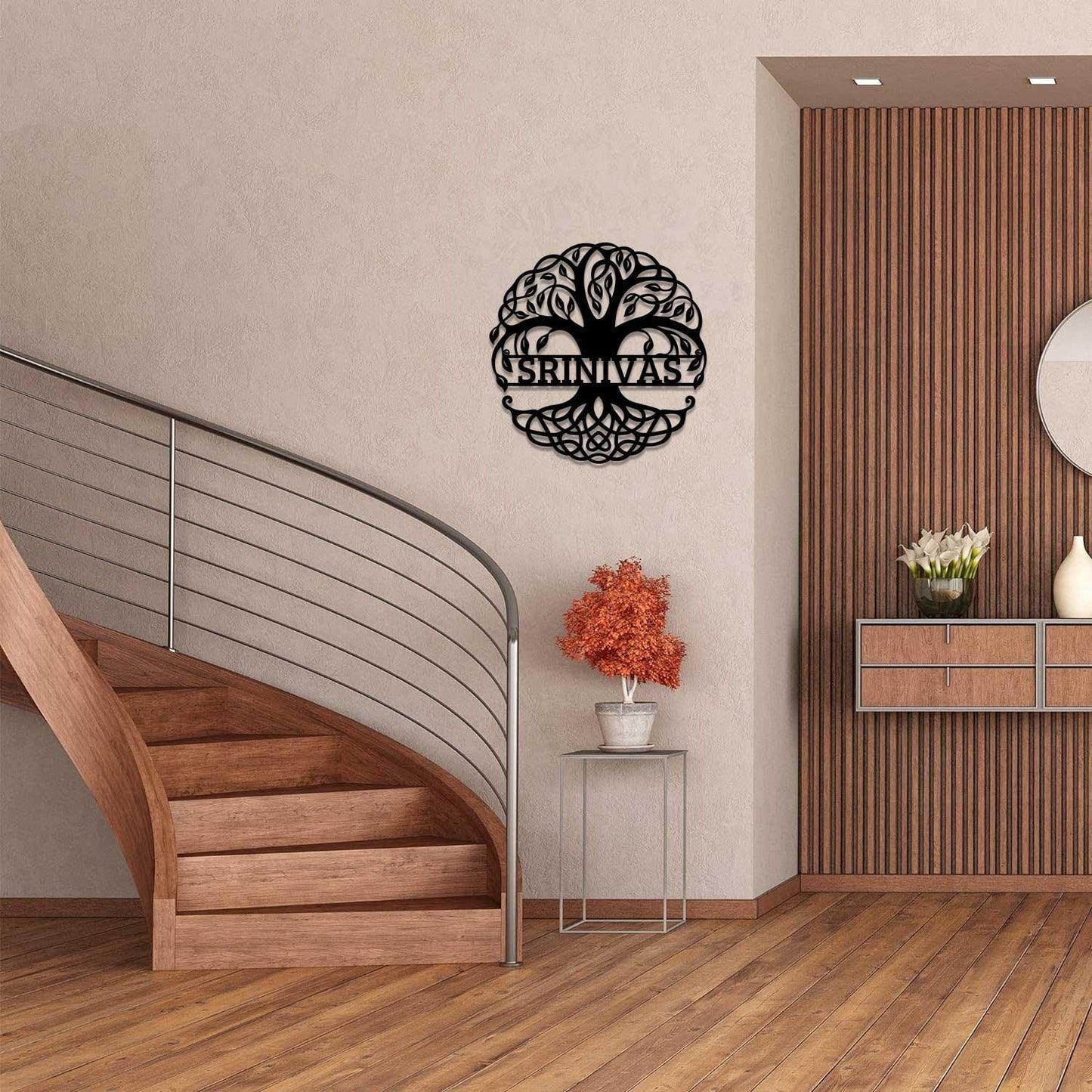 Tree of Life - Personalized Metal Name Plate for Home - Housenama