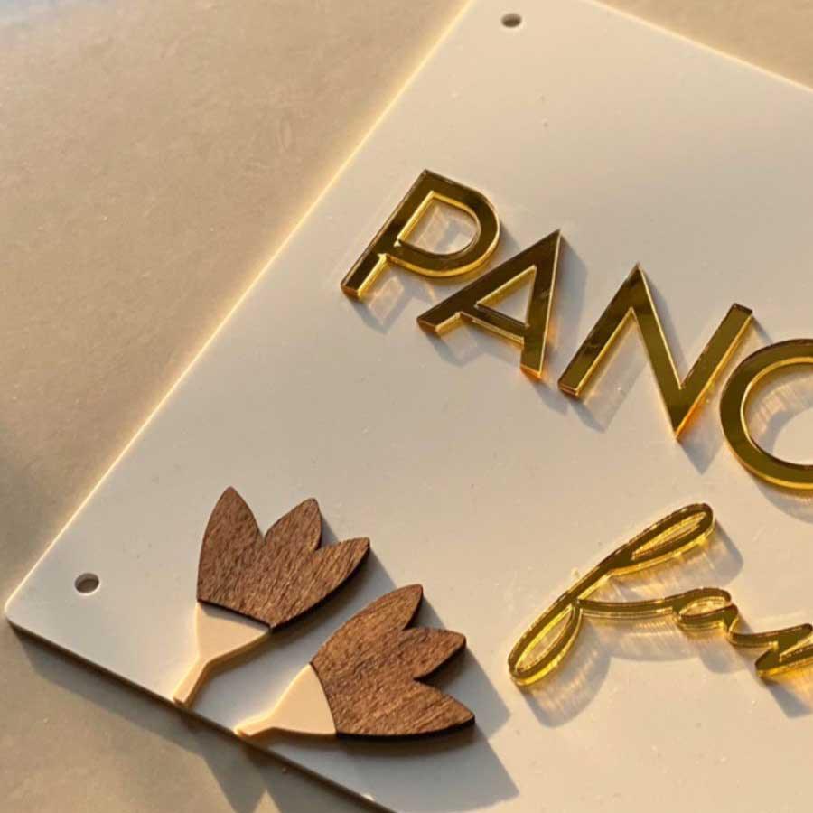 Tulip Flower Nameplate - Rectangle