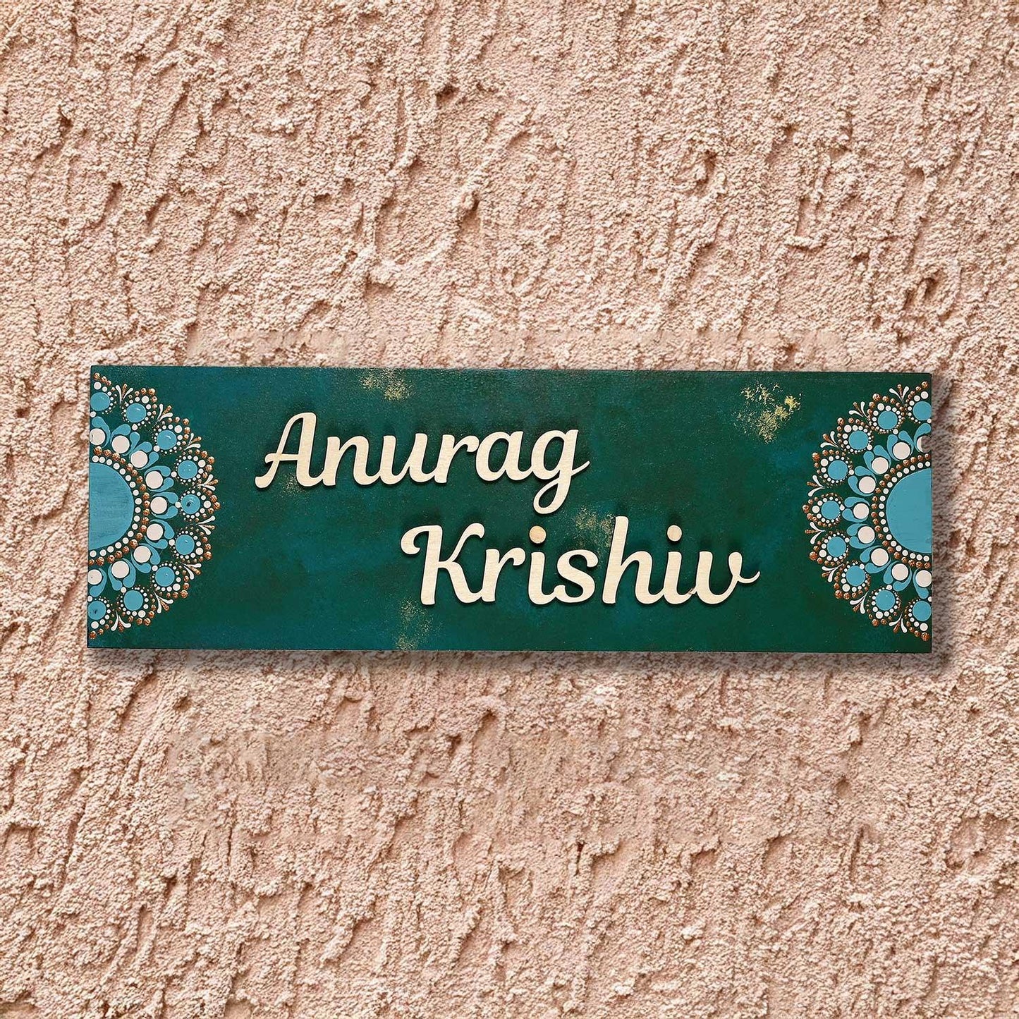Turquoise Tranquil Mandala Nameplate
