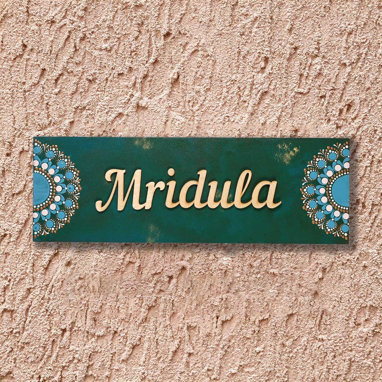 Turquoise Tranquil Mandala Nameplate
