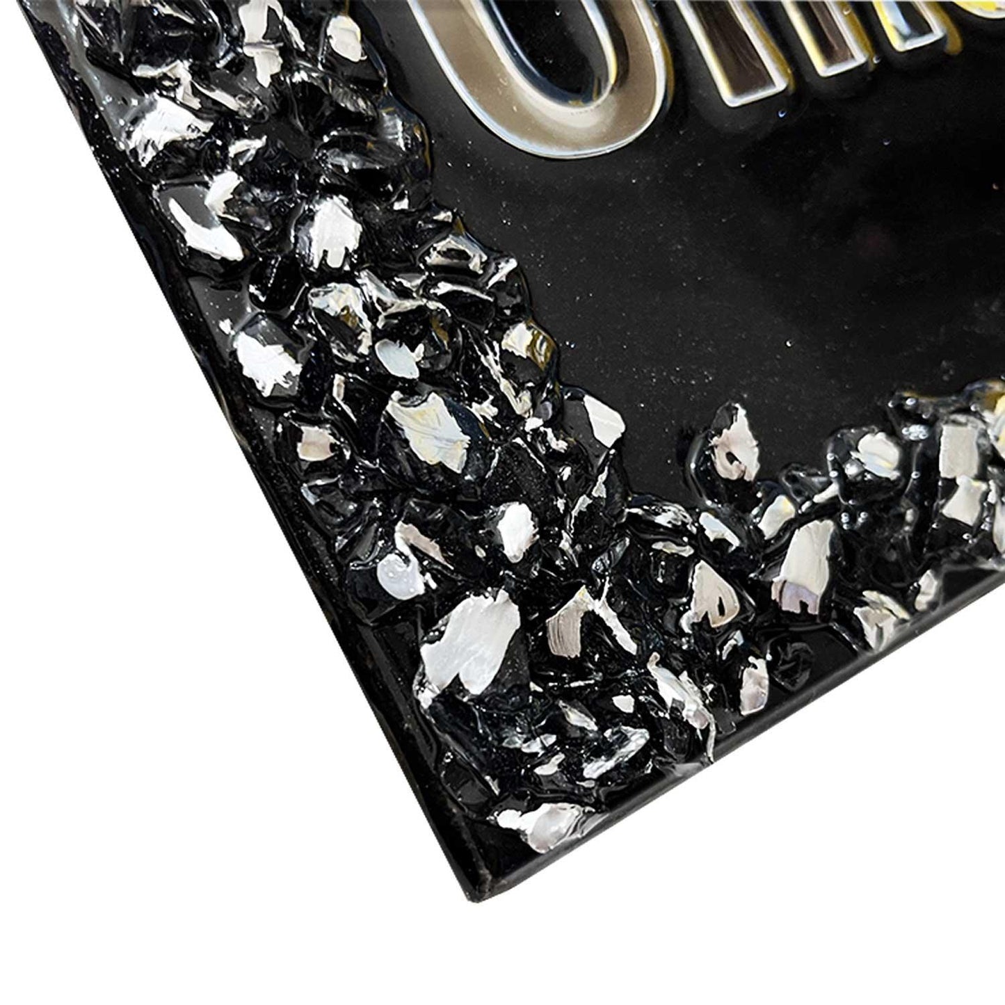 Umesh Krishna - Black Resin Nameplate - Housenama