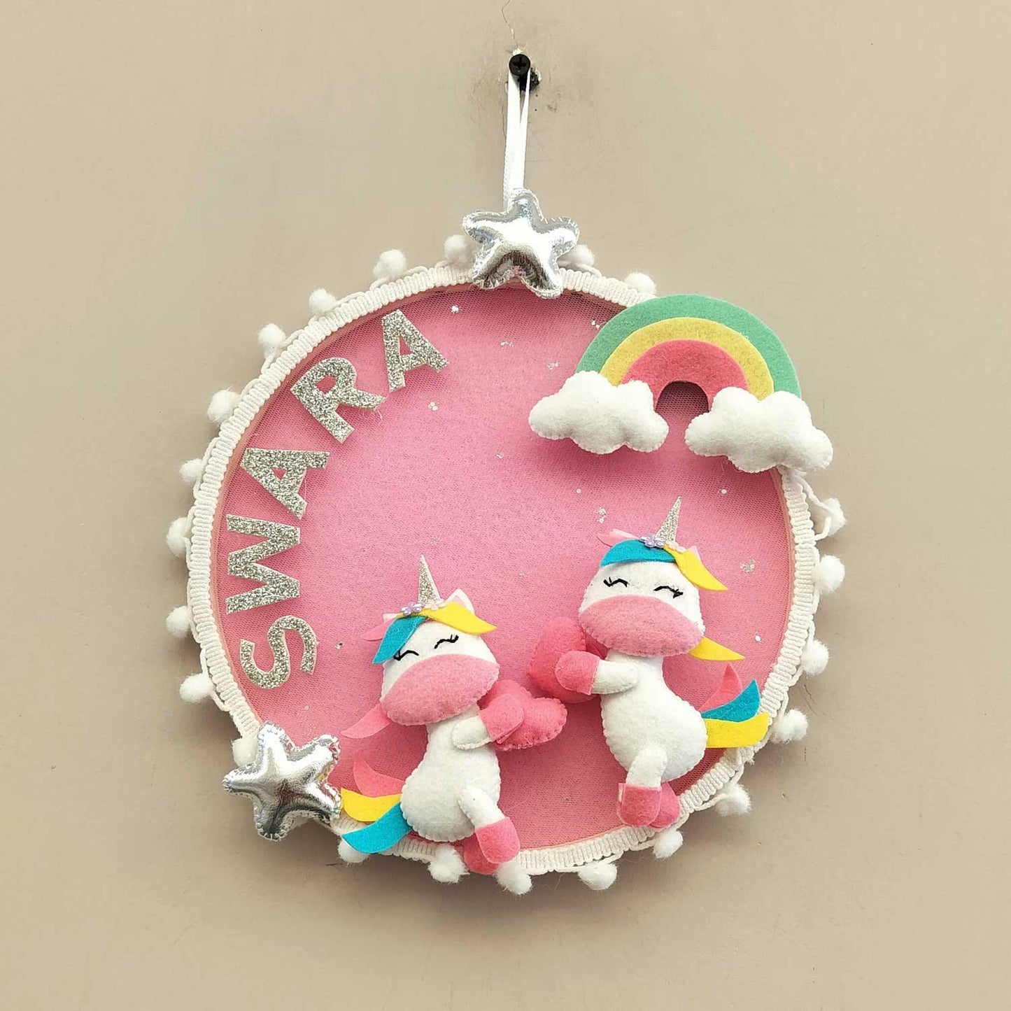 Unicorn Dreams - Felt Name Plate