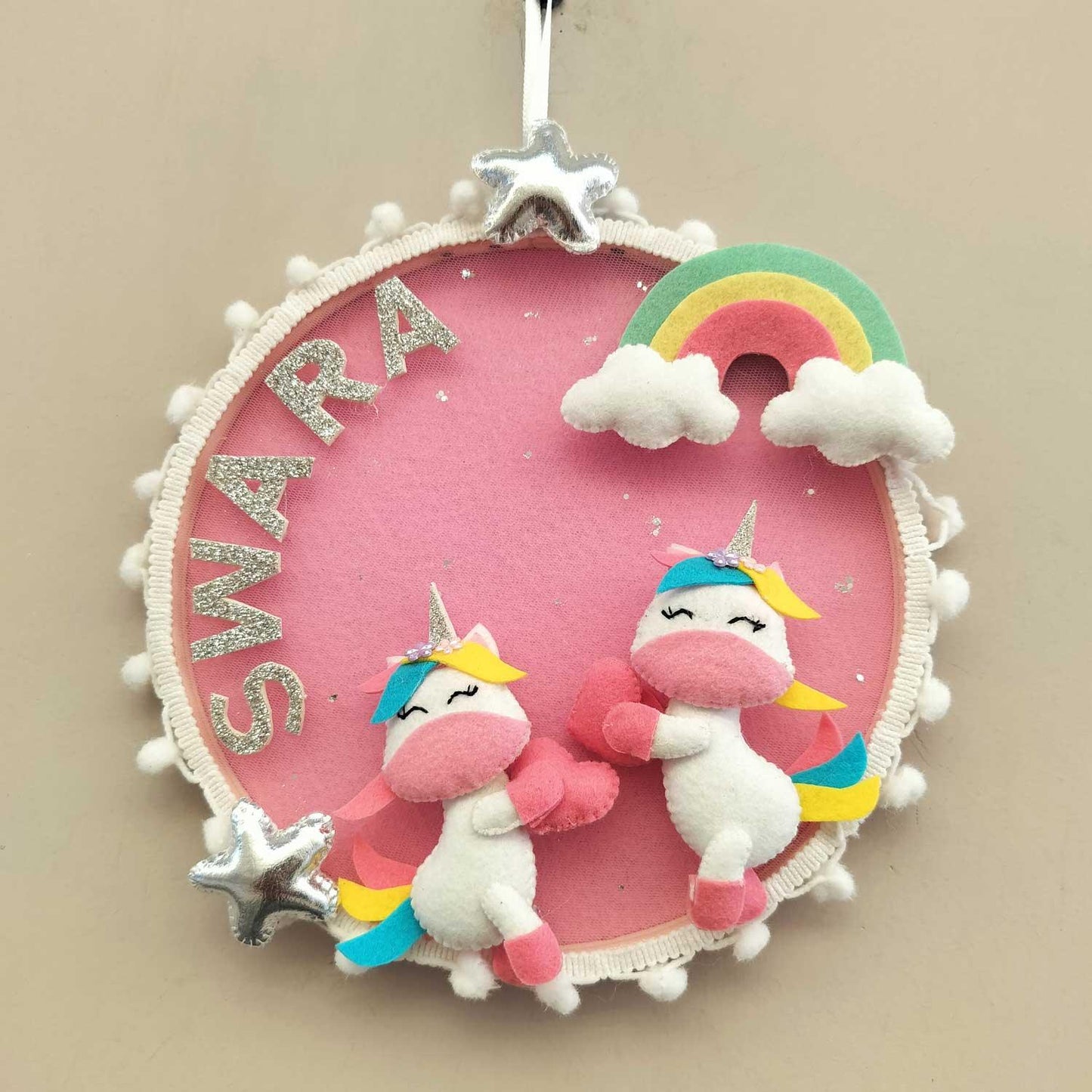 Unicorn Dreams - Felt Name Plate