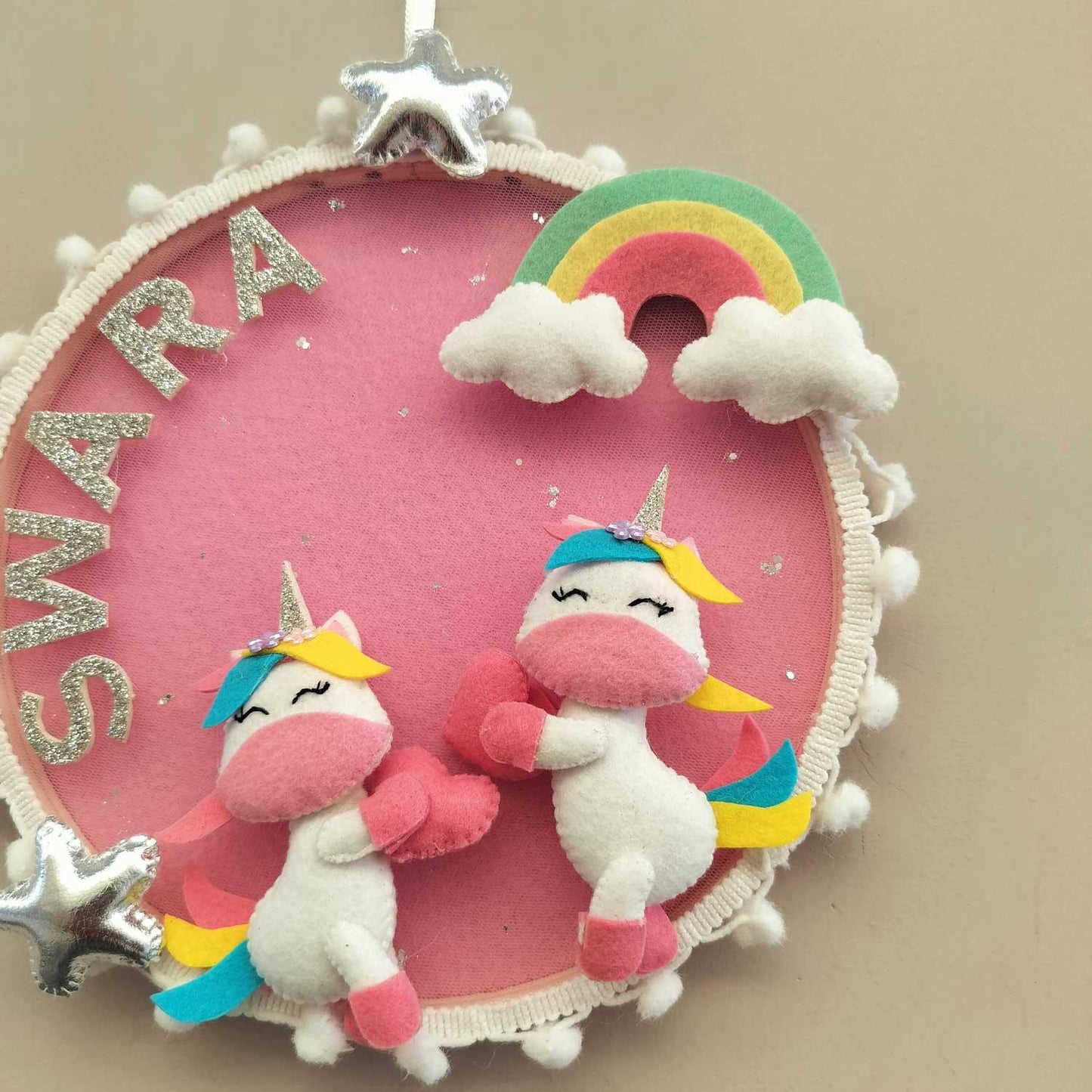 Unicorn Dreams - Felt Name Plate