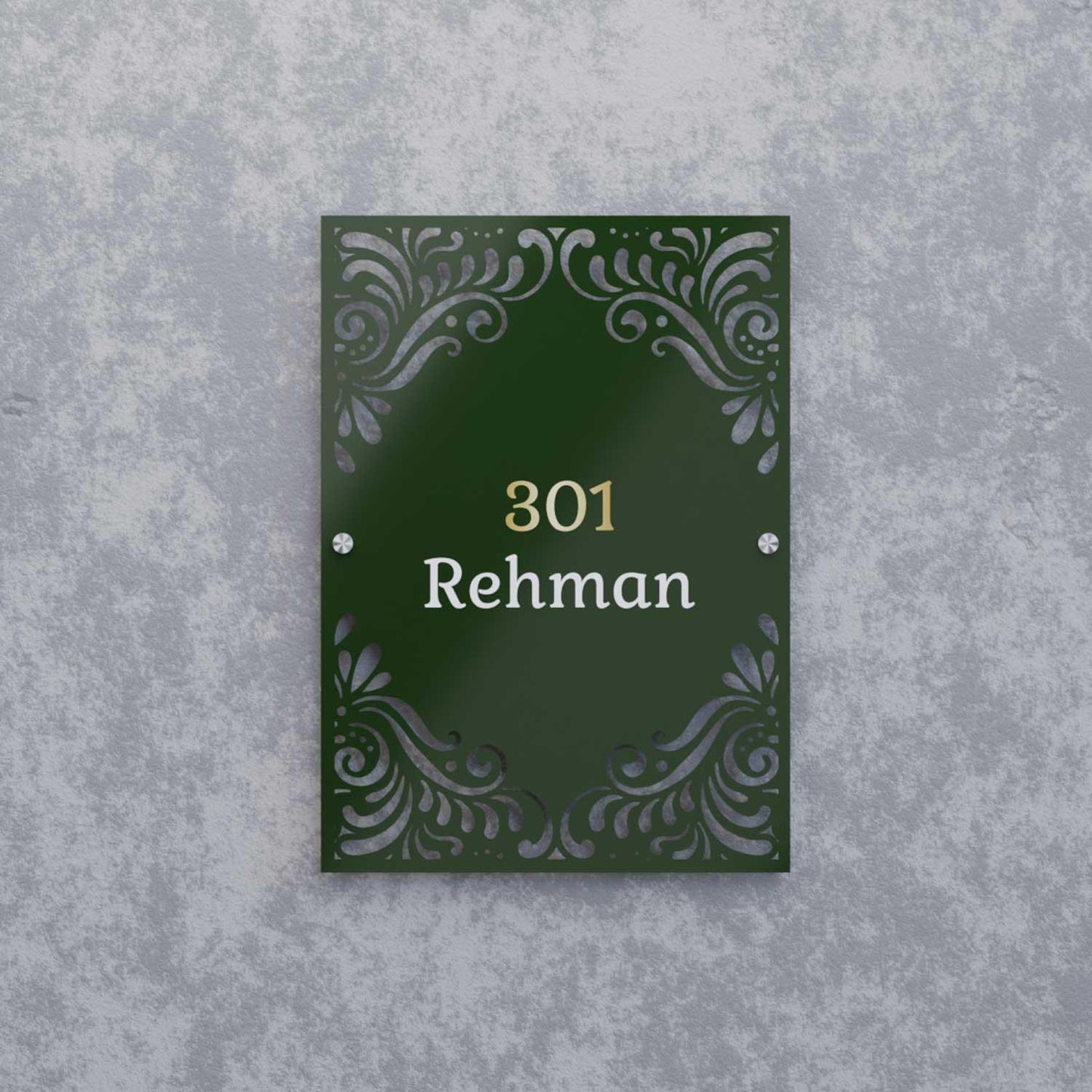 Zibaish - Steel Name Plate - Housenama