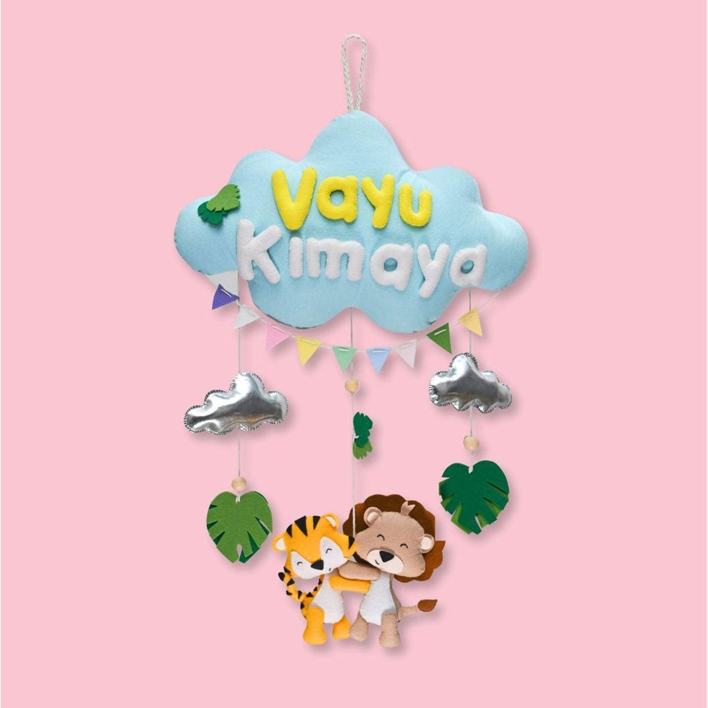 Zooloo Safari Cloud-themed Name Plate for Children - Housenama