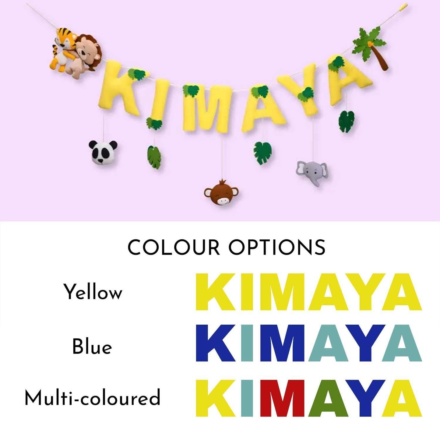 Zooloo Safari - Personalized Name Bunting for Kids - Housenama