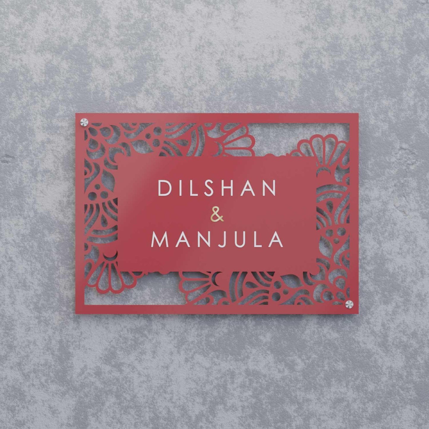 Aafreen - Steel Name Plate - Housenama