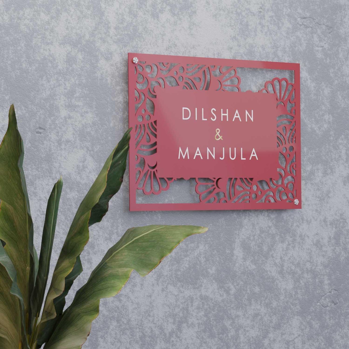 Aafreen - Steel Name Plate - Housenama