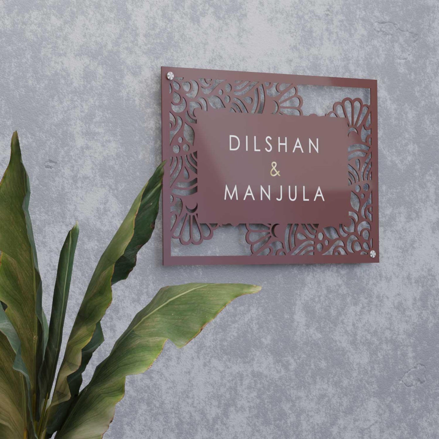 Aafreen - Steel Name Plate - Housenama