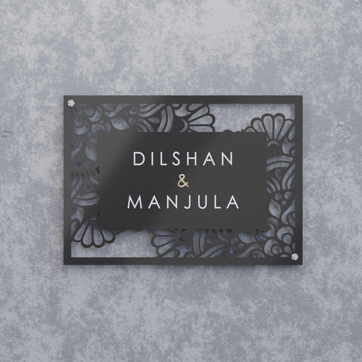 Aafreen - Steel Name Plate - Housenama