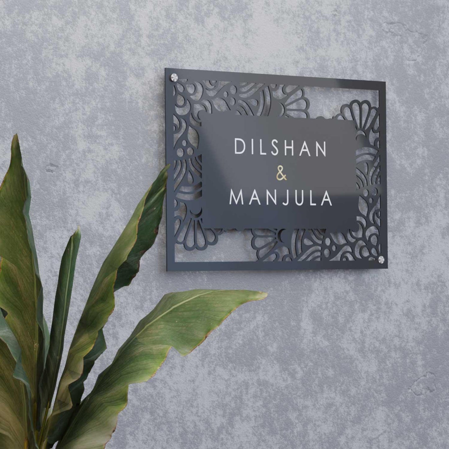 Aafreen - Steel Name Plate - Housenama