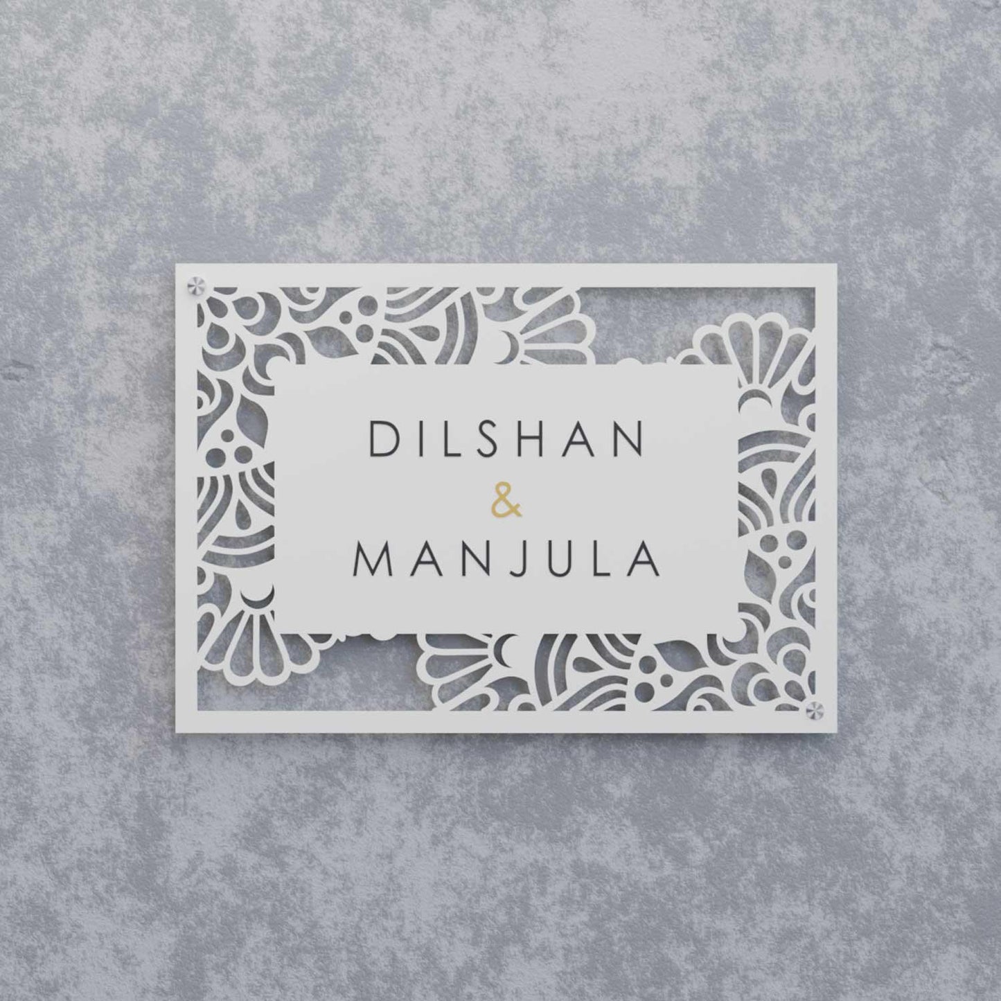 Aafreen - Steel Name Plate - Housenama
