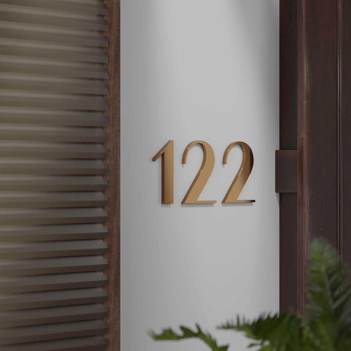 Athens - Bold Brass Door Numbers & Letters - Housenama