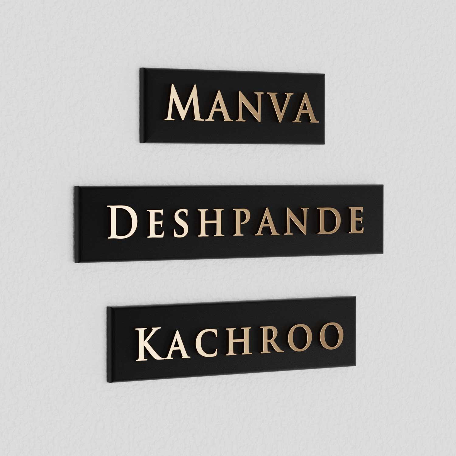 Bellissimo Brass Name Plate - Housenama