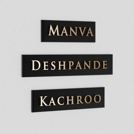 Bellissimo Brass Name Plate - Housenama