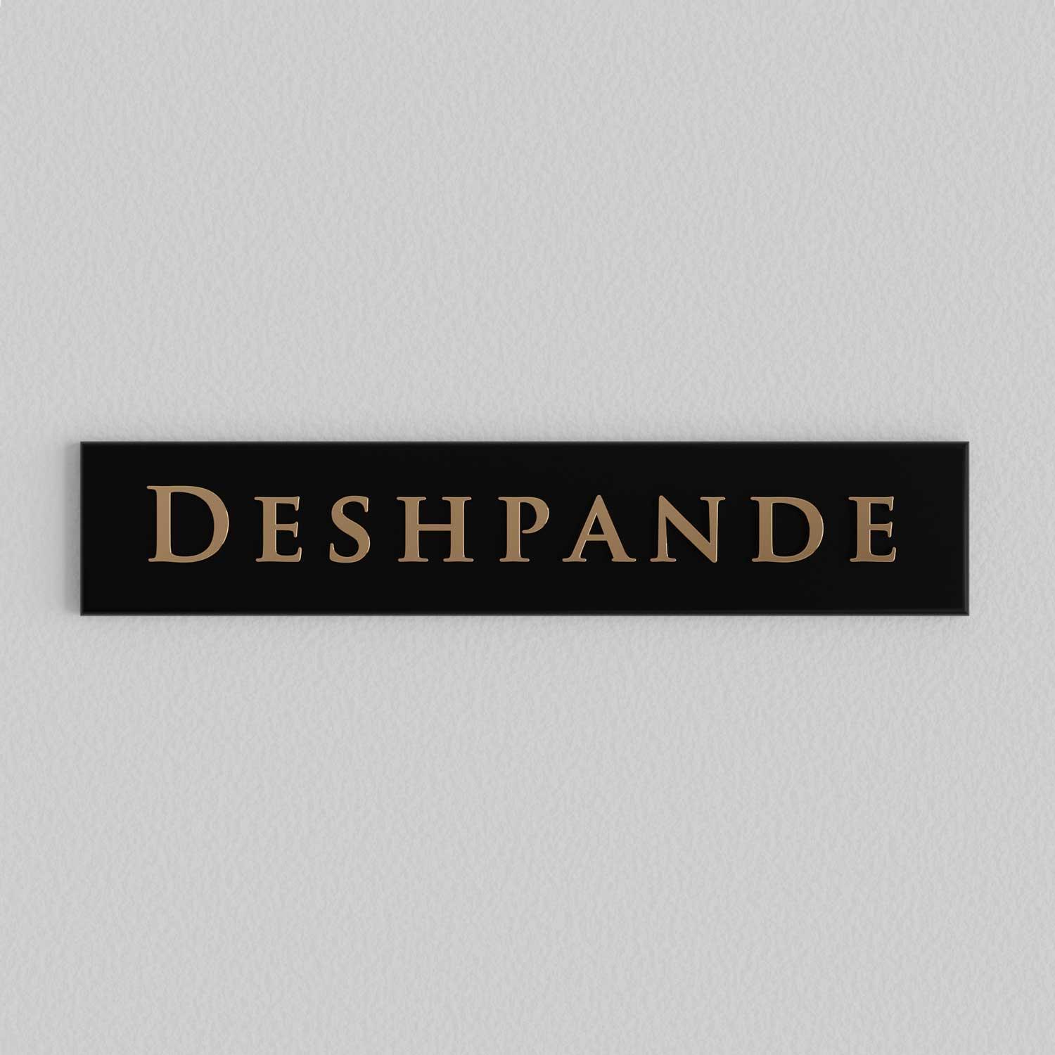 Bellissimo Brass Name Plate - Housenama