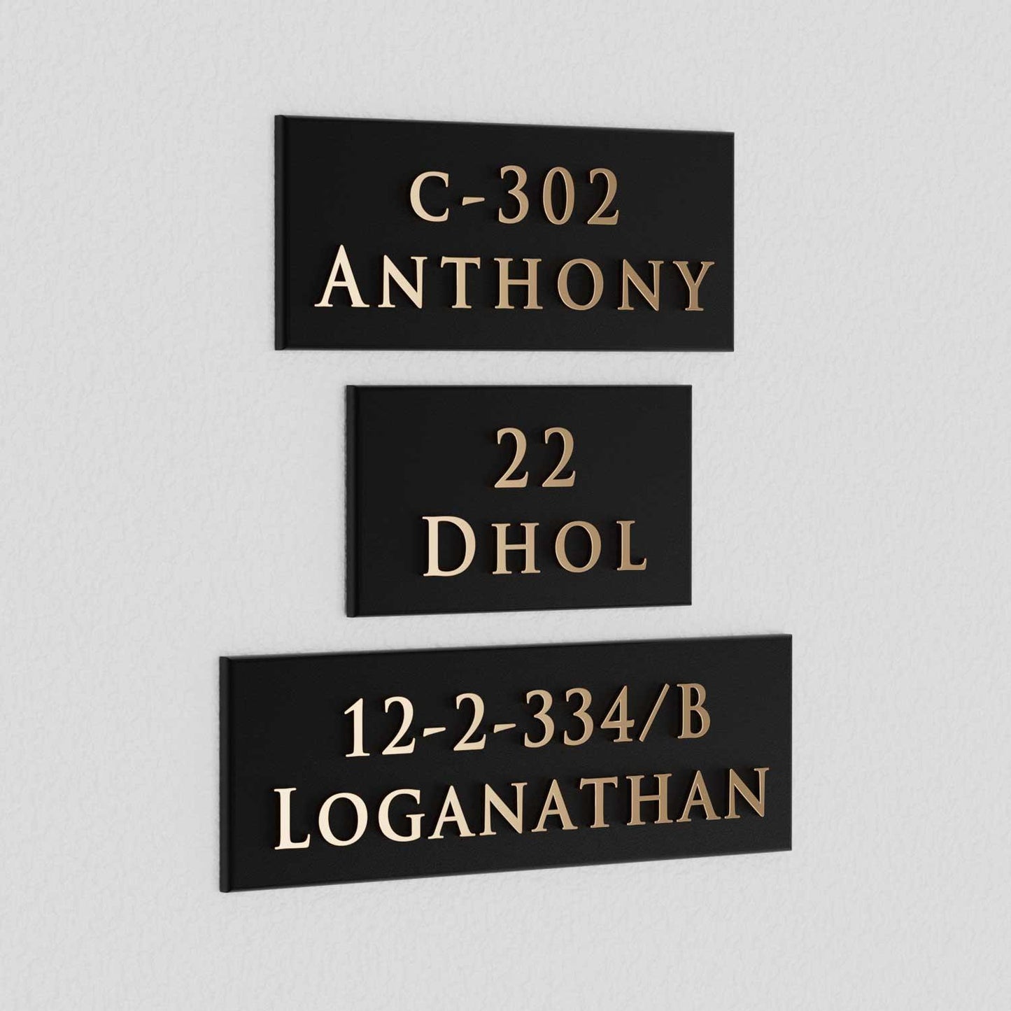 Bellissimo Brass Name Plate (Two Lines) - Housenama