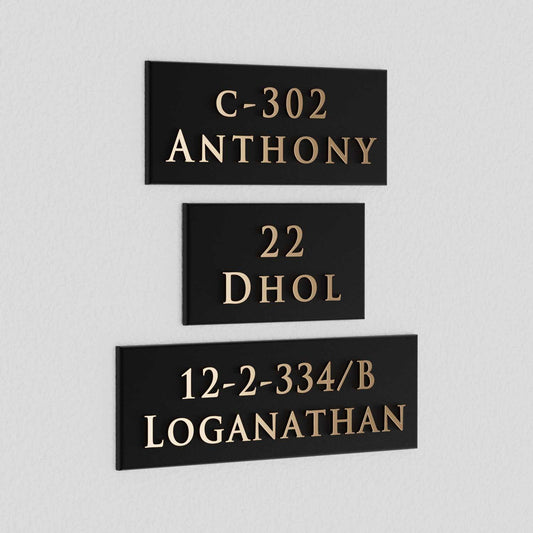 Bellissimo Brass Name Plate (Two Lines) - Housenama