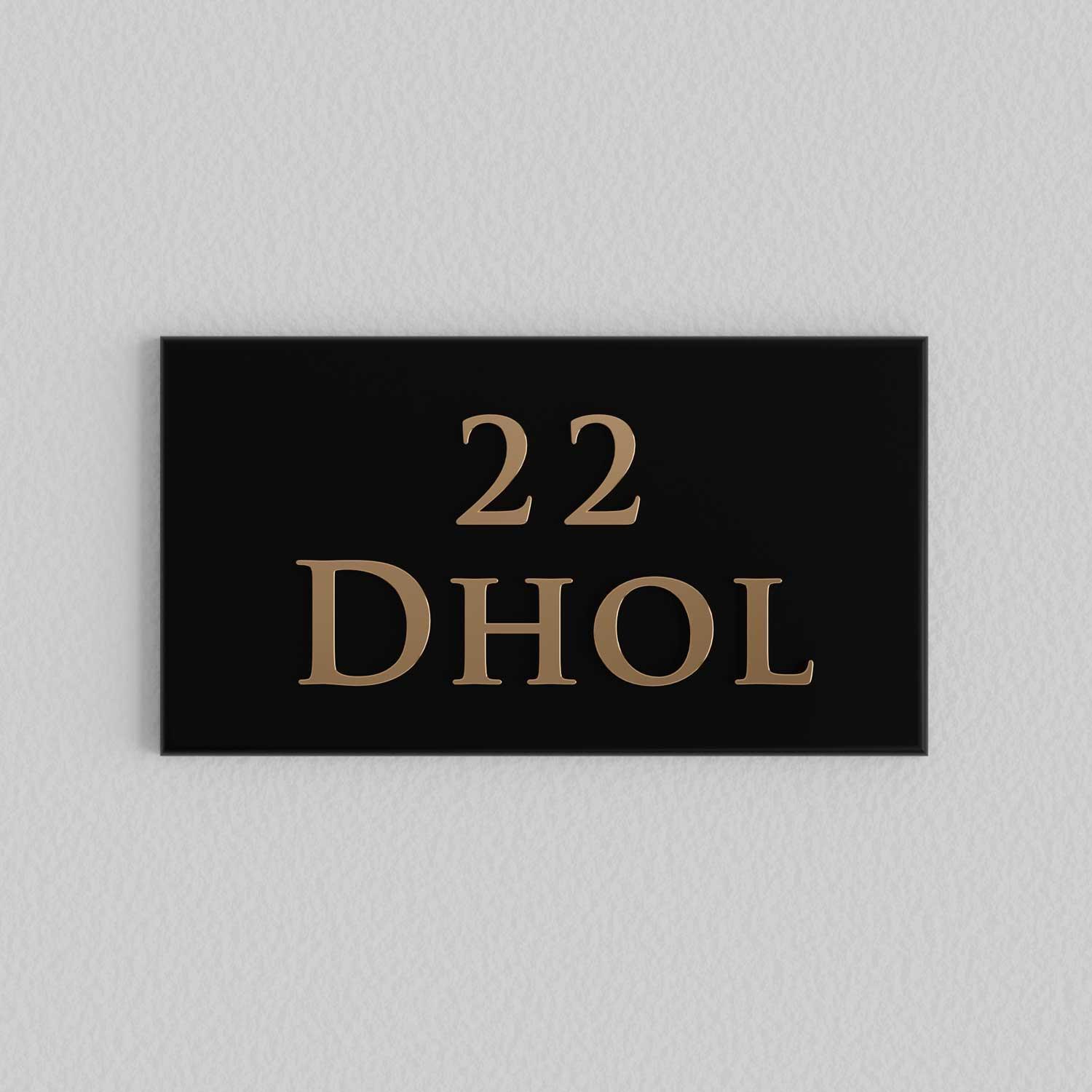 Bellissimo Brass Name Plate (Two Lines) - Housenama