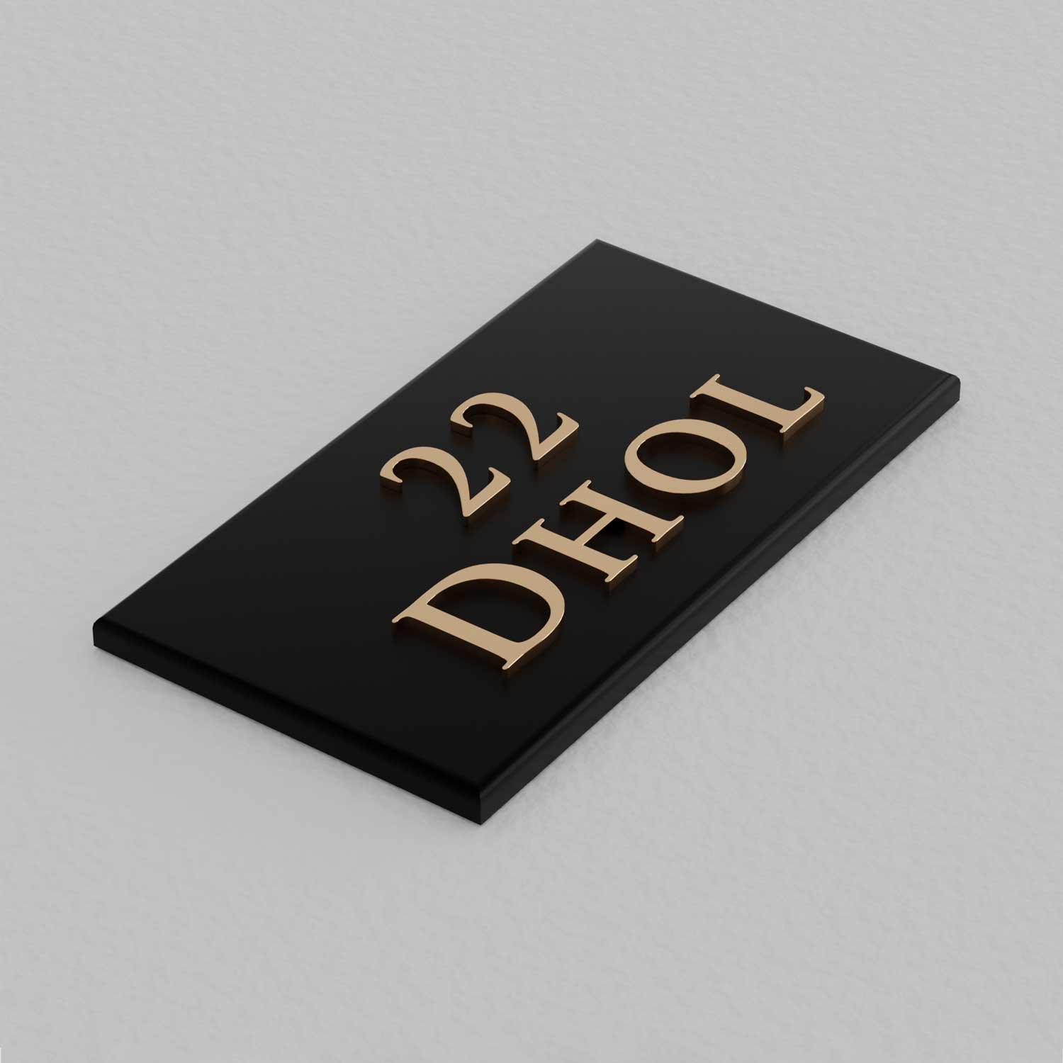 Bellissimo Brass Name Plate (Two Lines) - Housenama