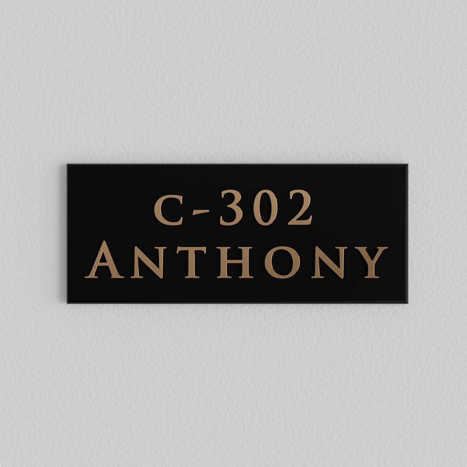Bellissimo Brass Name Plate (Two Lines) - Housenama