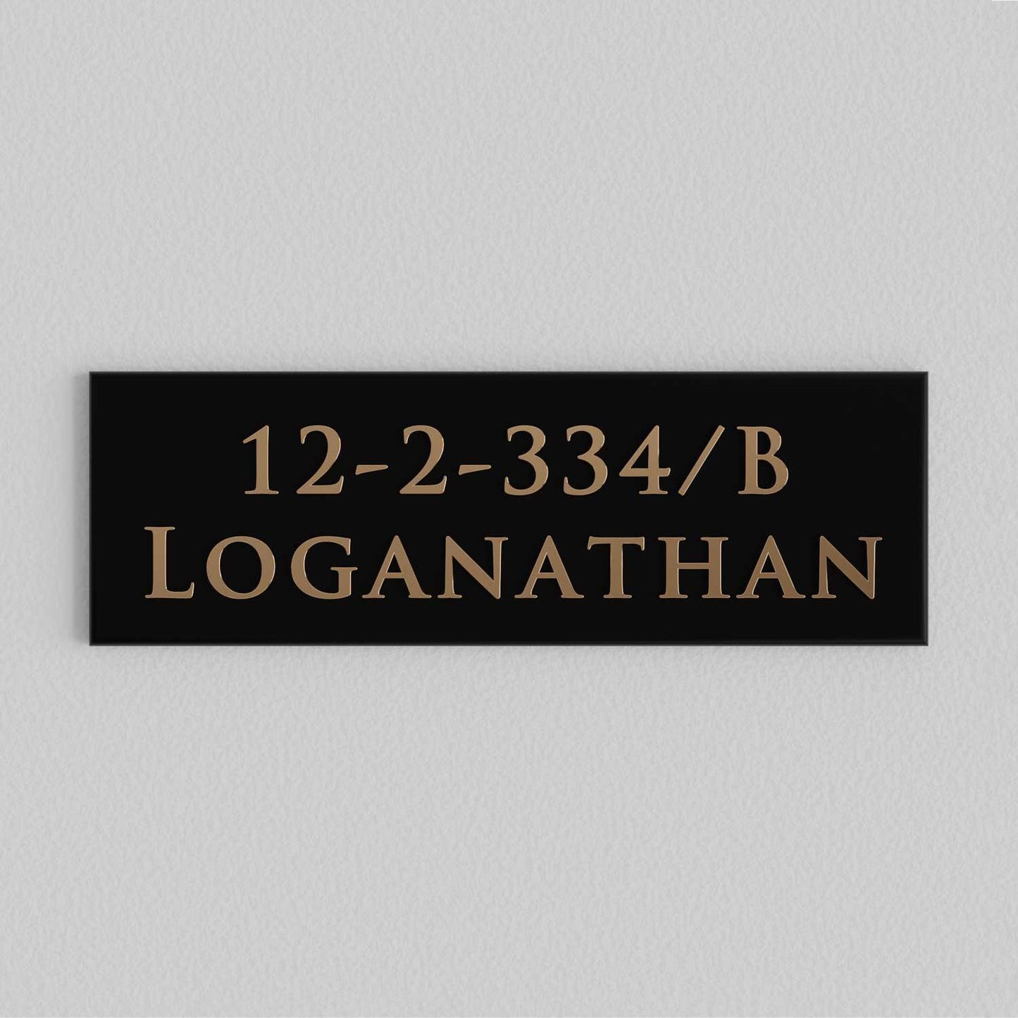Bellissimo Brass Name Plate (Two Lines) - Housenama