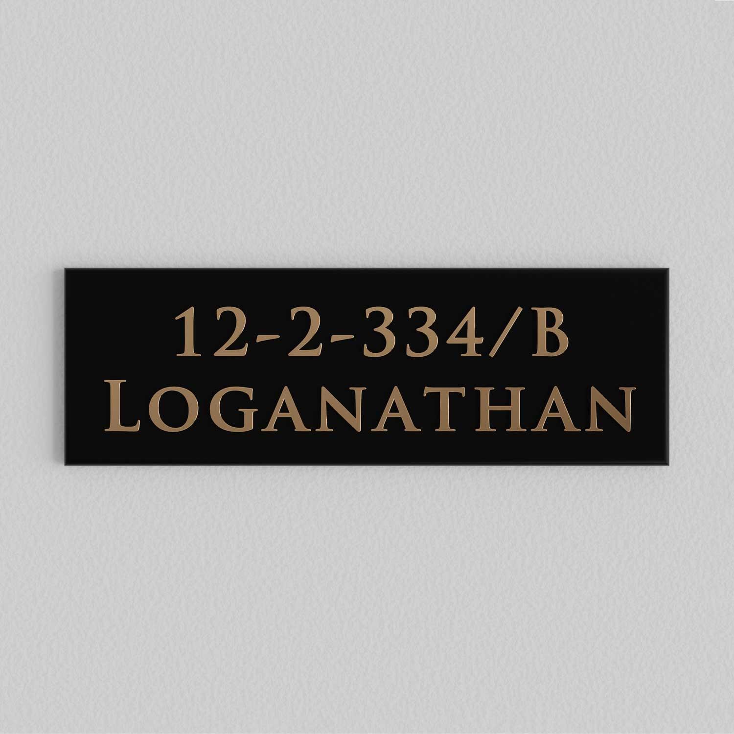 Bellissimo Brass Name Plate (Two Lines) - Housenama