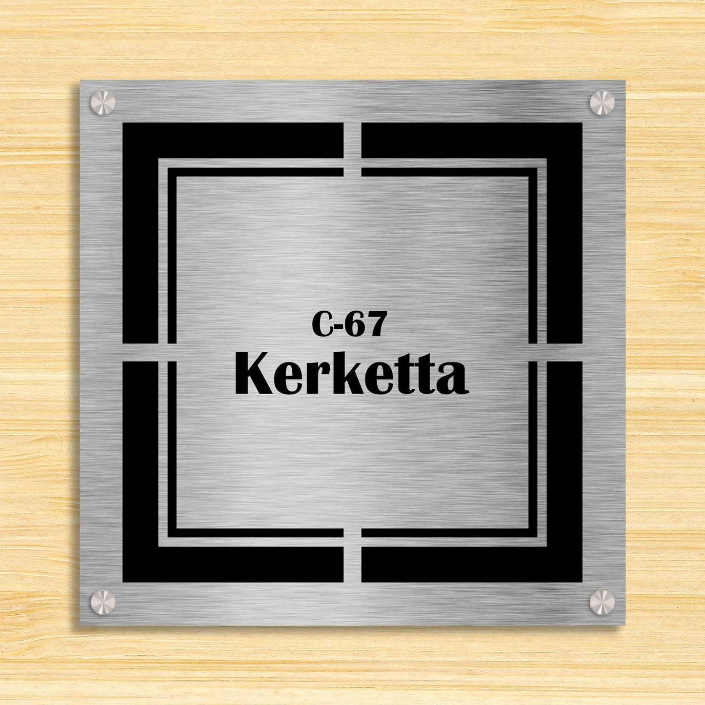 Crossroads - Stainless Steel Name Plate - Housenama