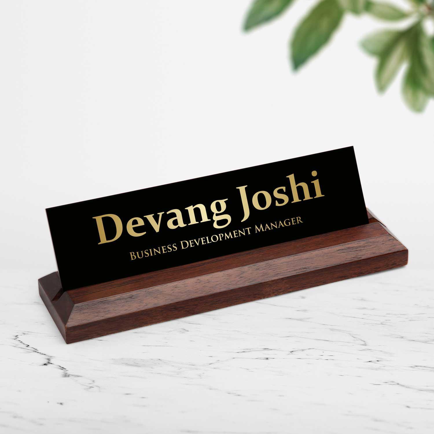 Excelus Office Desk Name Plate - Classic - Housenama