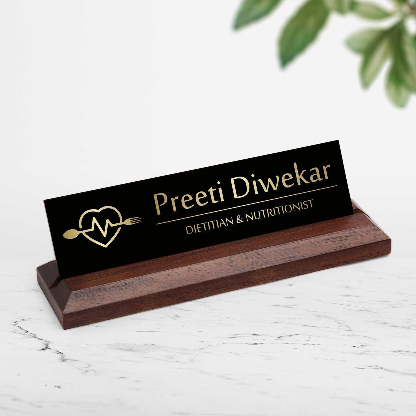 Excelus Office Desk Name Plate - Dietitian / Nutritionist - Housenama