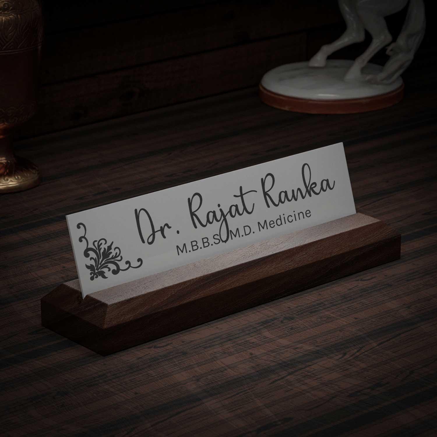 Excelus Office Desk Name Plate - Elegant - Housenama
