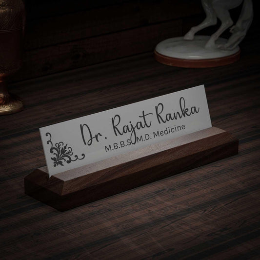Excelus Office Desk Name Plate - Elegant - Housenama