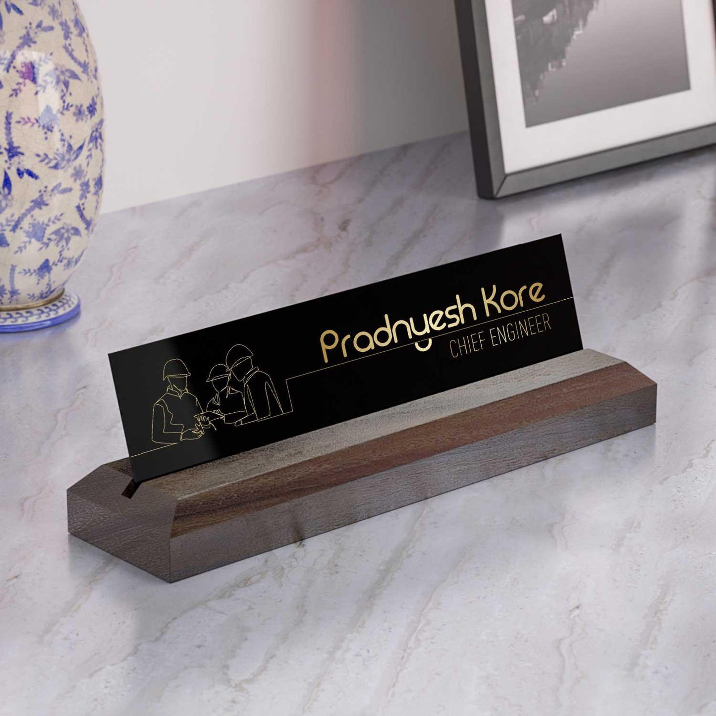 Excelus Office Desk Name Plate - Engineering / Construction - Housenama