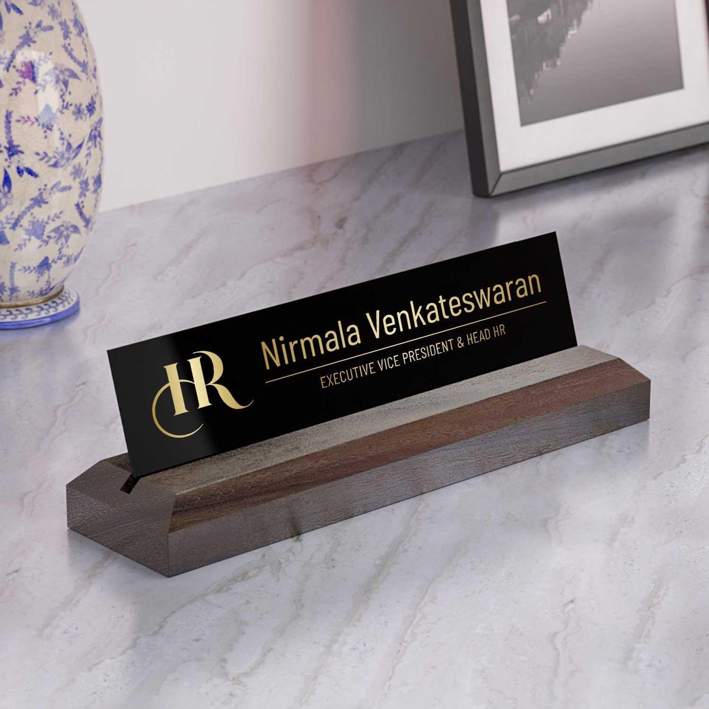 Excelus Office Desk Name Plate - HR - Housenama